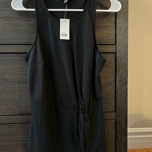 Banana Republic Black Tie Front Sleeveless Tunic
